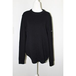 Saint James L'Atelier Black 100% Wool Crewneck Sweater Jumper Made in France